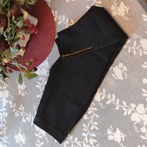 Max Studio Ankle Zip Pull On Stretch Pants Black S